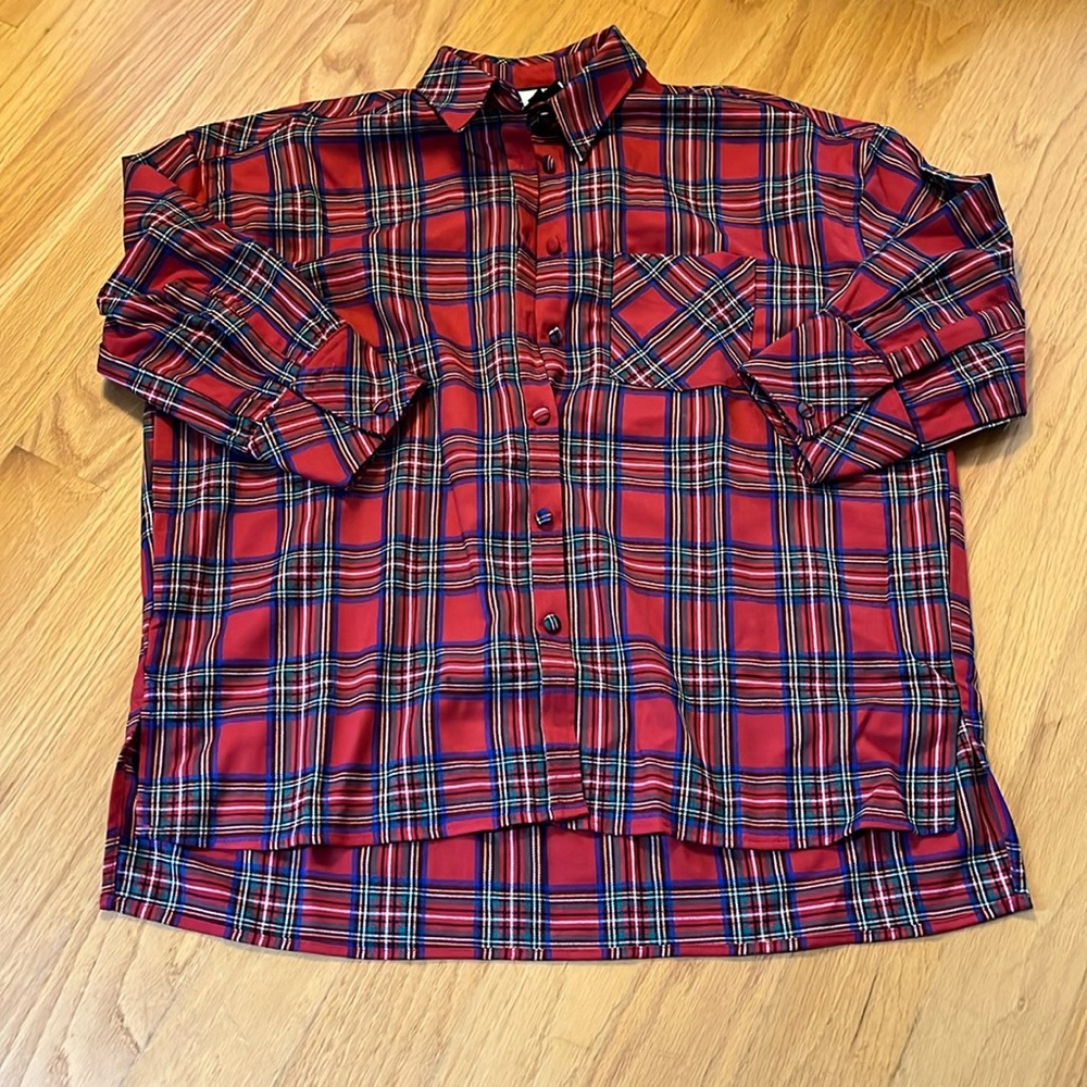 Tuckernuck Red Plaid Tartan Raeside Collared Button Down Size XS